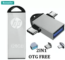 V220G 2IN OTG FREE 128 GB Pen Drive  (Silver)-thumb1