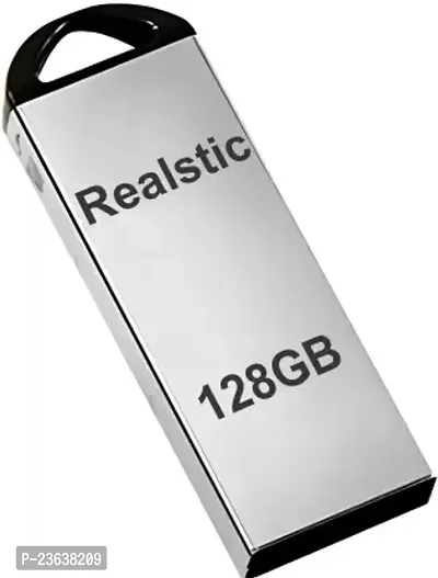 Realstic 128GB High-Speed USB Flash Drive 128 GB Pen Drive  (Silver)