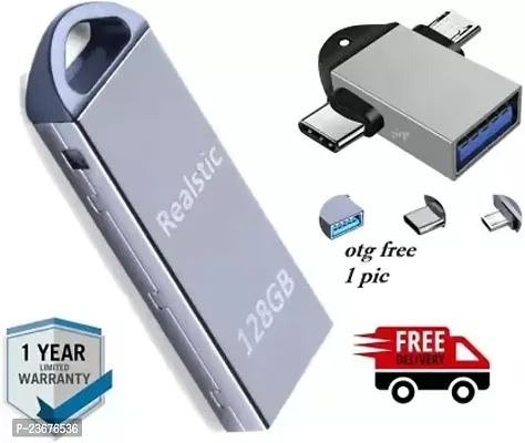 Realstic V220s 128 GB Pen Drive  (Silver)-thumb0