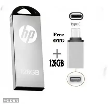 HP v220m 128 GB Pen Drive  (Grey)-thumb0