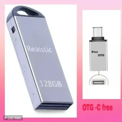 Realstic V220W 128 GB Pen Drive  (Silver, Black)