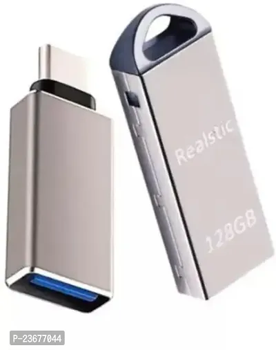 Realstic Pendrive 128GB High Speed 3.0 USB PenDrive 128 GB Pen Drive (Silver)(06) 128 GB Pen Drive  (Silver)-thumb0