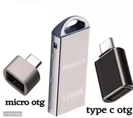 Realstic Pendrive 128GB High Speed 3.0 USB PenDrive 128 GB Pen Drive (Silver)(09) 128 GB Pen Drive  (Silver)