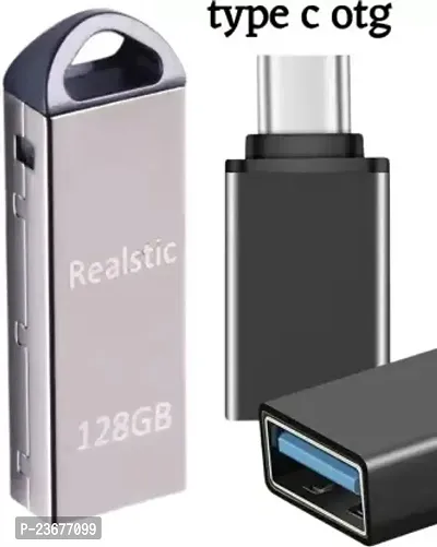 Realstic V220W high 128 GB Pen Drive  (Silver)-thumb0