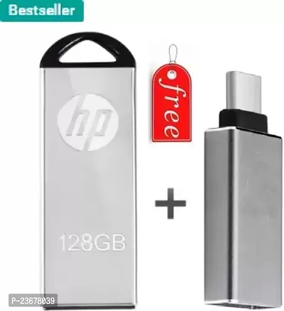 HP V220G 128 GB Pen Drive  (Silver)