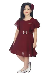 M.S Dresses Kids Girl's Fancy Georgette Frock-thumb2