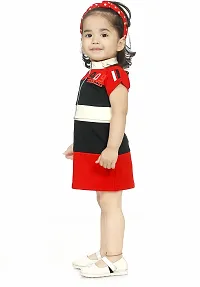 M.S Dresses Girls Casual Dress Dress (MS-Frock-RED+Black(26))-thumb2