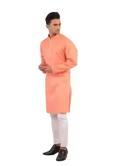 Reliable Blend Mid Length Kurta For Men