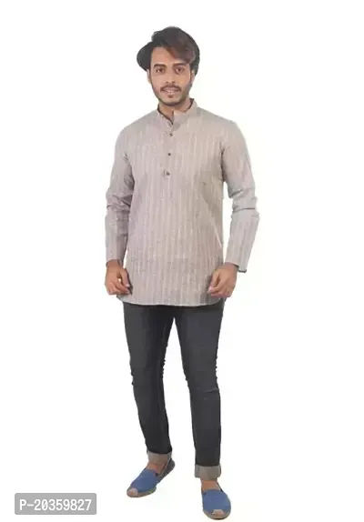 Reliable White Cotton  Mid Length Kurta For Men-thumb0