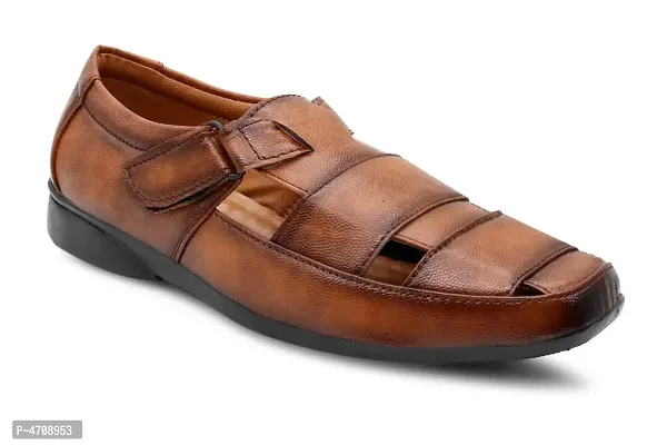 Brown Formal Sandals For Men-thumb0