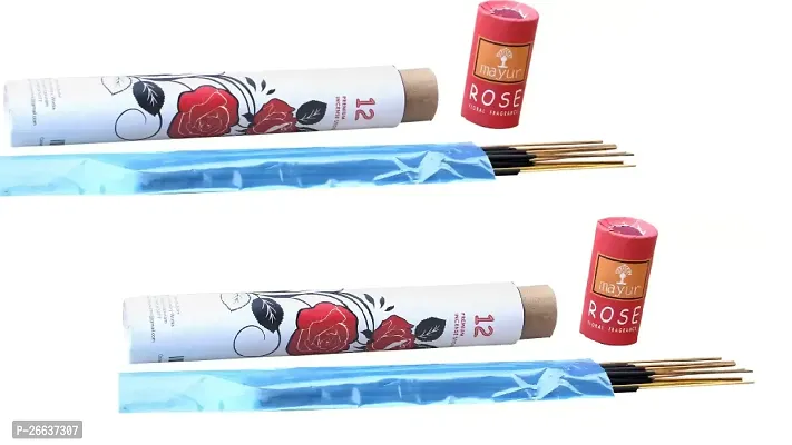 Classic Rose Agarbatti Rose,12 Set Of 24 In Pack Of Two