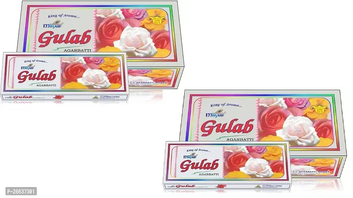 Classic Gulab Agarbatti Gulab,130 Set Of 12 In Pack Of Two