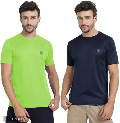 THE YOUTH MANTRA Men's Dri-Fit Round Neck T-Shirt - Pack of 2-thumb0