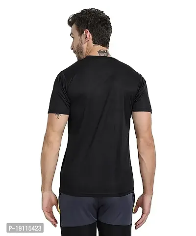 THE YOUTH MANTRA Men's Dri-Fit Polyester Round Neck Half Sleeves T-Shirt // Yoga T Shirt // Regular Fit Sports T-Shirt // Running T-Shirt // Gym T-Shirt // Regular fit (Large, Multicolored-5)-thumb3