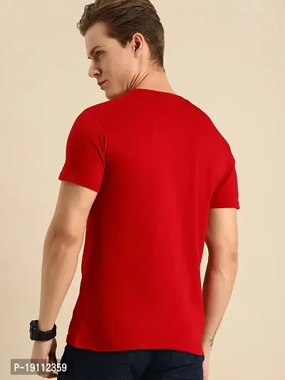 Youth Mantra Men's Cotton Printed Round Neck Regular T-Shirt (Red_L)-thumb4