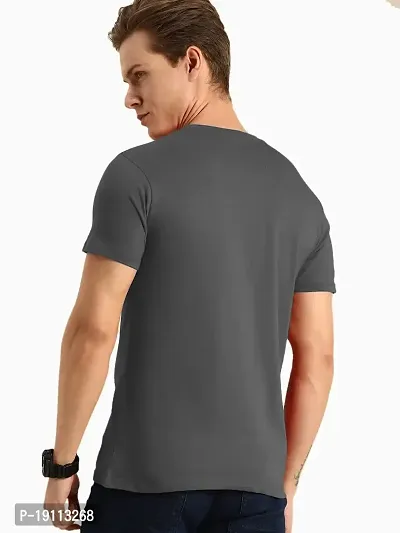 Youth Mantra Men's Cotton Printed Round Neck Regular T-Shirt (Grey_L)-thumb4