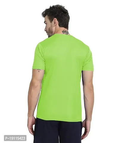 THE YOUTH MANTRA Men's Dri-Fit Polyester Round Neck Half Sleeves T-Shirt // Yoga T Shirt // Regular Fit Sports T-Shirt // Running T-Shirt // Gym T-Shirt // Regular fit (Large, Multicolored-5)-thumb4