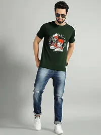 Youth Mantra Men's Cotton Printed Casual Round Neck T-Shirt (DarkGreen_L)-thumb2