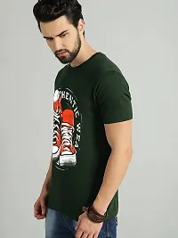 Youth Mantra Men's Cotton Printed Casual Round Neck T-Shirt (DarkGreen_2XL)-thumb1