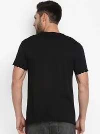 Youth Mantra Men's Cotton Lycra Solid Round Neck Casual T-Shirt (Black_XL)-thumb3