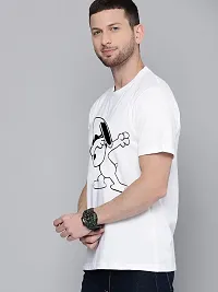 Youth Mantra Men's Cotton Printed Casual Round Neck T-Shirt (White_M)-thumb1