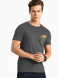 Youth Mantra Men's Cotton Printed Round Neck Regular T-Shirt (Grey_2XL)-thumb1