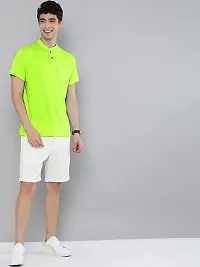 Youth Mantra Men's Cotton Lycra Solid Round Neck Casual T-Shirt (Lime Green_XL)-thumb2