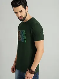 Youth Mantra Men's Cotton Printed Round Neck Half Sleeves Casual T-Shirt (DarkGreen_L)-thumb2