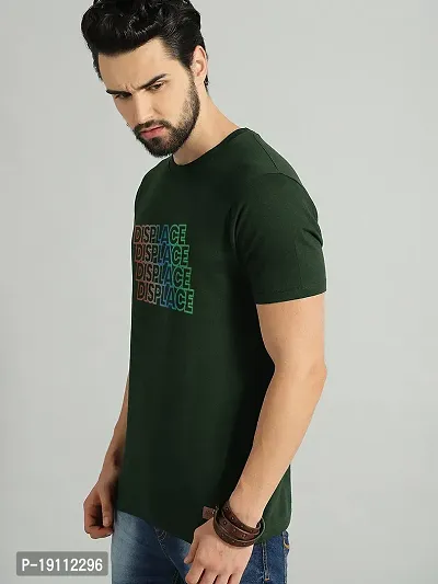 Youth Mantra Men's Cotton Printed Round Neck Half Sleeves Casual T-Shirt (DarkGreen_L)-thumb3