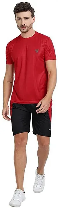 Men's Dri-Fit Polyester Round Neck Half Sleeves T-Shirt Combo - Set of 3-thumb3