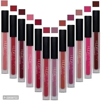 Classic Liquid Matte Lipstick, Set Of 12 ,Multicolor-thumb0