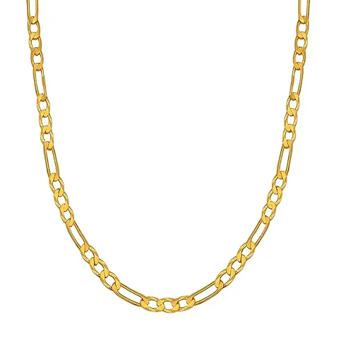 Shree Jutrade; Stylish and Exclusive Attractive Sachin Figaro Pattern Design Brass Chain Necklace Plated Fashionable Jewellery For Men and Boys