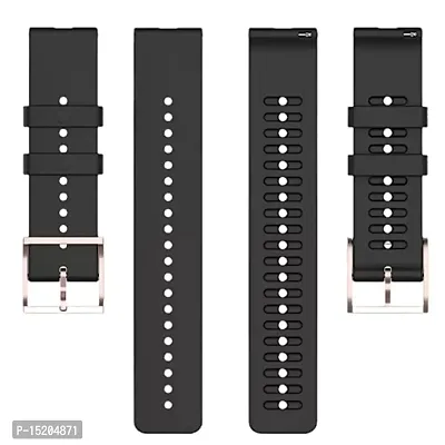 PUNVIT 22MM Smart Watch Belt Strap with Golden Buckle for Noise Colorfit Pro Smart Watch. (Watch Not Included) (Black)-thumb3