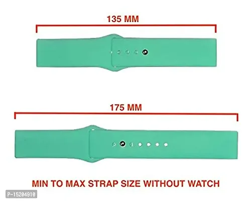 PUNVIT 22MM Soft Silicon Strap Bigger in Length for ColorFit Pulse Buzz Smart Watch. (Smart Watch Not Included) (Blue)-thumb5