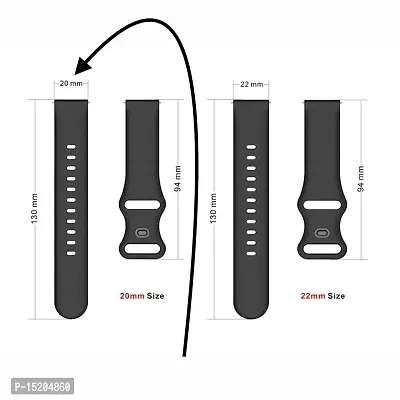 PUNVIT Sport Design Silicon Straps Compatible with Boat XTEND Only (Watch Not Included) (Black)-thumb2