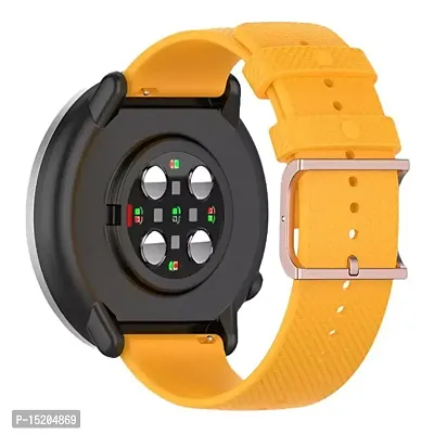 PUNVIT 22MM Smart Watch Belt Strap with Golden Buckle for Noise Colorfit Pro Smart Watch. (Watch Not Included) (Yellow)-thumb4