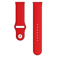 PUNVIT 22MM Soft Silicon Strap Bigger in Length for ColorFit Pulse Buzz Smart Watch. (Smart Watch Not Included) (Red)-thumb1