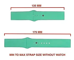 PUNVIT 22MM Soft Silicon Strap Bigger in Length for ColorFit Pulse Buzz Smart Watch. (Smart Watch Not Included) (Black)-thumb4