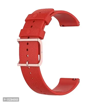 PUNVIT 22mm Smart Watch Belt Strap with Golden Buckle for Amazfit GTR 3 Pro Smart Watch Replacement Watch Strap. (Red)-thumb0