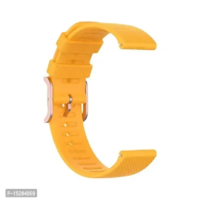 PUNVIT 22MM Smart Watch Belt Strap with Golden Buckle for Noise Colorfit Pro Smart Watch. (Watch Not Included) (Yellow)-thumb3