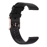 PUNVIT 22MM Smart Watch Belt Strap with Golden Buckle for Noise Colorfit Pro Smart Watch. (Watch Not Included) (Black)-thumb3