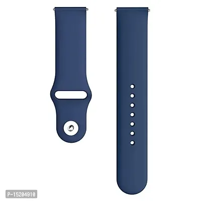 PUNVIT 22MM Soft Silicon Strap Bigger in Length for ColorFit Pulse Buzz Smart Watch. (Smart Watch Not Included) (Blue)-thumb2