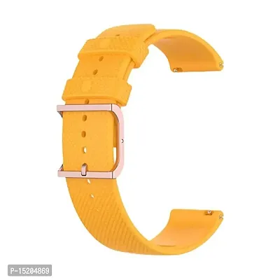 PUNVIT 22MM Smart Watch Belt Strap with Golden Buckle for Noise Colorfit Pro Smart Watch. (Watch Not Included) (Yellow)-thumb0