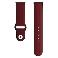 PUNVIT Silicon Band Strap for Noise Icon Buzz Smartwatch, Bigger in Length with No Itching for Men and Women. (Watch Not Included) (Wine Red)-thumb1