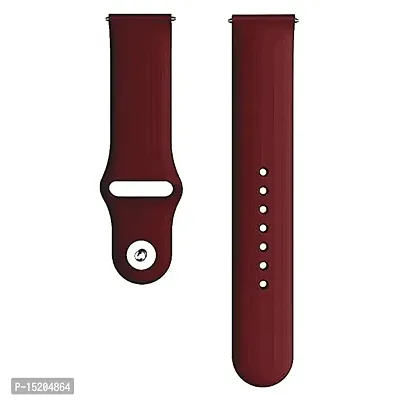 PUNVIT Silicon Band Strap for Noise Icon Buzz Smartwatch, Bigger in Length with No Itching for Men and Women. (Watch Not Included) (Wine Red)-thumb2