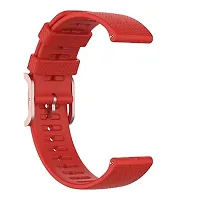 PUNVIT 22mm Smart Watch Belt Strap with Golden Buckle for Amazfit GTR 3 Pro Smart Watch Replacement Watch Strap. (Red)-thumb1