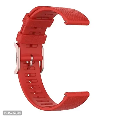 PUNVIT 22mm Smart Watch Belt Strap with Golden Buckle for Amazfit GTR 3 Pro Smart Watch Replacement Watch Strap. (Red)-thumb2