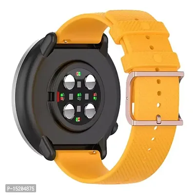 PUNVIT 22mm Smart Watch Strap for Fossil Gen 5E 44mm Smart Watch. (Watch Not Included) (Yellow)-thumb4