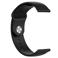 PUNVIT 22MM Soft Silicon Strap Bigger in Length for ColorFit Pulse Buzz Smart Watch. (Smart Watch Not Included) (Black)-thumb2