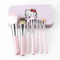 CoyCoyy Hello Kitty Pink Makup brush set-7pcs with metal case  (Pack of 7)-thumb2